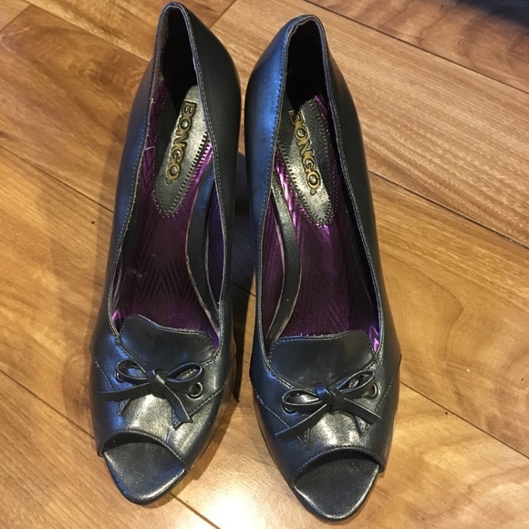 Metallic grey open toe heels - Picture 1 of 7